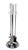 Chrome Vintage Lucite and Chrome Fireplace Tool Set For Sale - Image 8 of 9