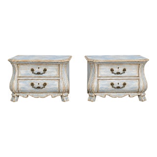 Pair of Drexel Country French Nightstands Custom Finish For Sale