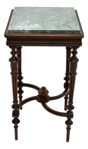 French Marble Top Side Table, 1890s