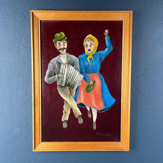 Immerse yourself in the charming and whimsical world of rural life with this captivating set of two diptych paintings of...