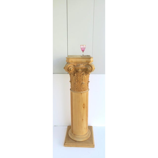 Wood Column Pedestal Stand, Greco-Roman Style, Late-20th Century For Sale - Image 7 of 11