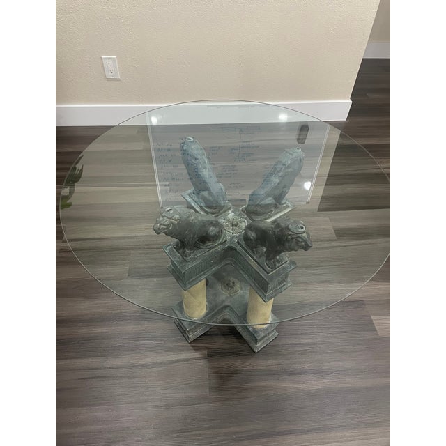 Mid 20th Century Neoclassical Four-Lion Composite Pedestal Table Base For Sale - Image 5 of 5