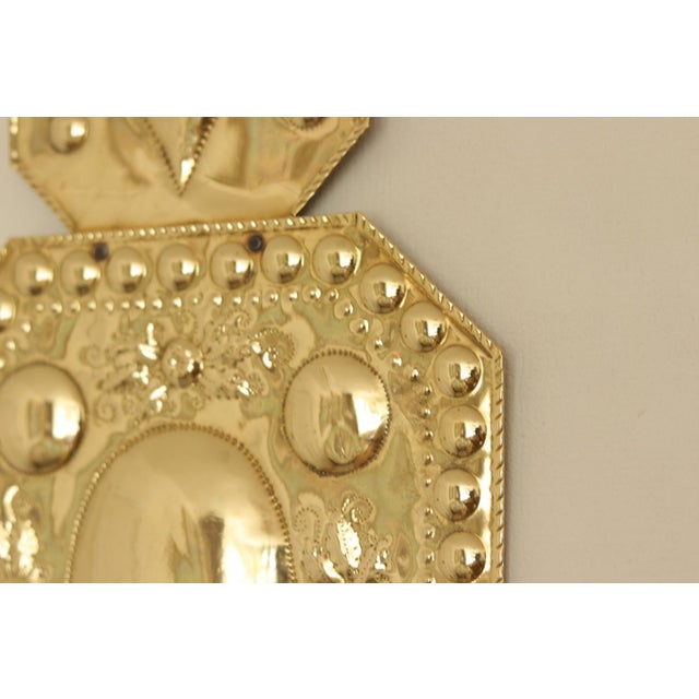 Large Mid-Century Baroque Brass Double-Arm Sconces, Set of 2 For Sale - Image 12 of 17