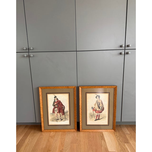 Pair of Framed Hand Colored Lithographs of "The Clans of the Scottish Highlands" by Robert Ronald McIan For Sale - Image 14 of 16