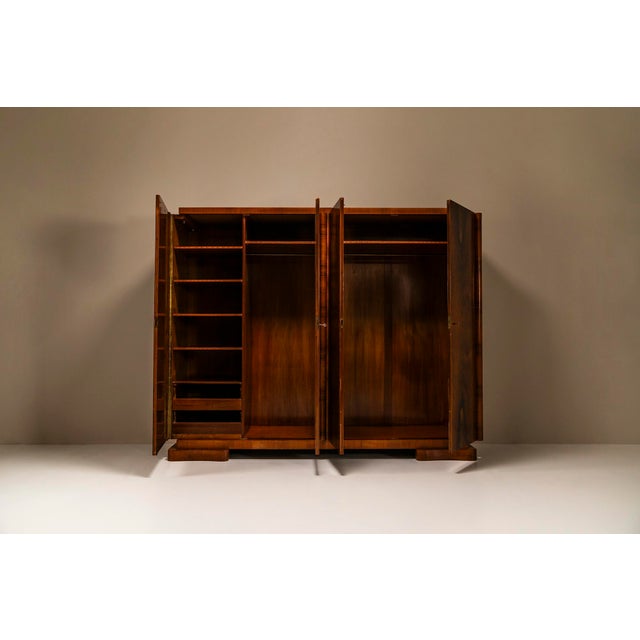 Art Deco Wardrobe in Palisander by T Woonhuys, Netherlands, 1930s For Sale - Image 3 of 13