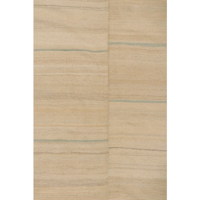 1950s Vintage Paneled Persian Kilim in Beige-Brown and Blue Tones by Rug & Kilim For Sale In New York - Image 6 of 8