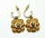 Chanel Chanel Gold CC Peach Flower Dangle Hoop Piercing Earrings, A Pair For Sale - Image 4 of 5