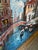 1970s Massive Venice Canal Scene – Burnette Original Oil Impasto Texture For Sale In Phoenix - Image 6 of 12