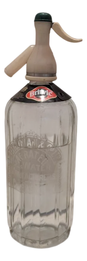 Glass Seltzer Siphon, 1970s-1980s
