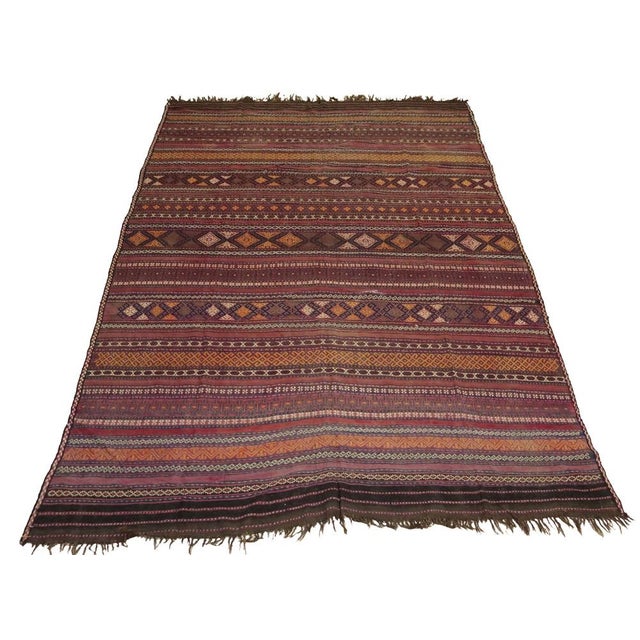 Vintage Nomadic Turkmen Sarma Kilim Rug, 1920s For Sale - Image 6 of 18