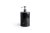 A rounded set for the bathroom in black Marquina marble which includes: One soap dispenser (diameter 9 x 19.5 cm), one...