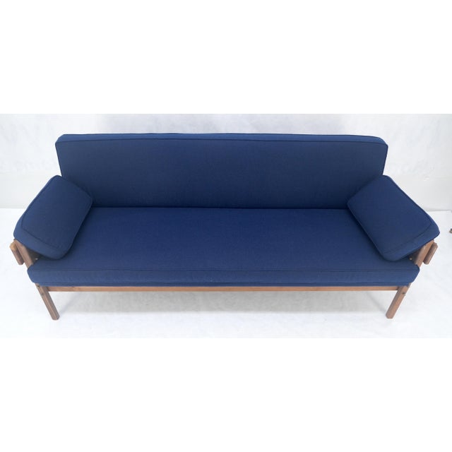 Danish MSM Solid Oiled Walnut Frame New Upholstery Vintage Daybed Sofa Settee For Sale - Image 10 of 15