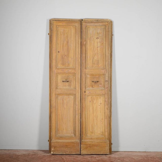 Antique Double-Leaf Wood Door, 18th Century For Sale - Image 9 of 9