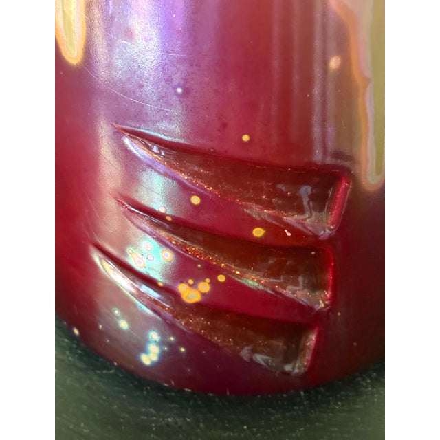 Large French Ceramic Vase with Iridescent Glaze by Clement Massier For Sale - Image 10 of 18