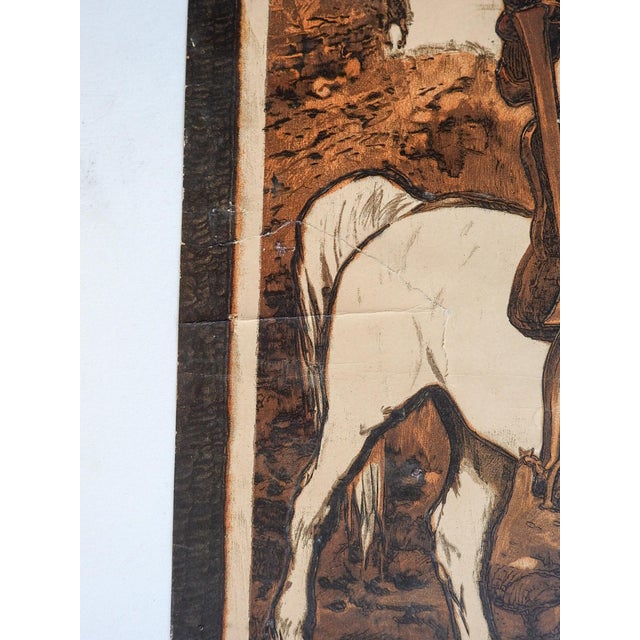 English 1906 Knight on Horse Niles Bement Pond Co Advertising Calendar Lithograph For Sale - Image 3 of 12