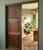 Brown Hand Carved Teak Wood Barn Door Geometric Medallion Three Panel Farmhouse Sliding Door 96x36 For Sale - Image 8 of 8