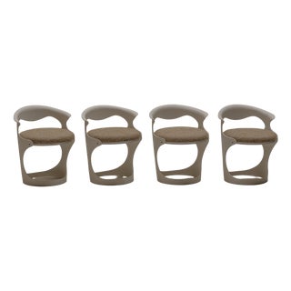 Vintage French Space Age Dining Chairs, 1970s, Set of 4 For Sale