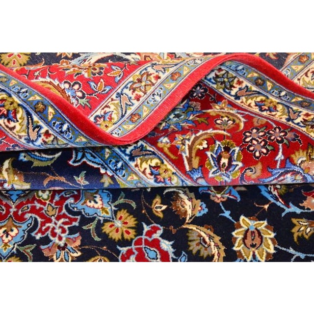 Isfahan Rug with Silk, 1940s For Sale - Image 10 of 18