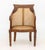Wood French Empire Style Cane Paneled Walnut Bergere For Sale - Image 7 of 9