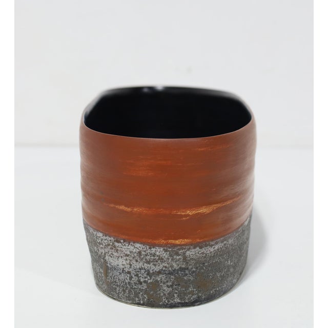 Terra Cotta Kathy Erteman Studio Pottery Vessel, 2006 For Sale - Image 8 of 11