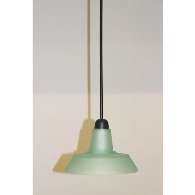 "Minimiss" Pendant Murano Green Glass Satin Finish, Hardware in Anthricite Lacquered Metal. Designed By Studio Kairos For...
