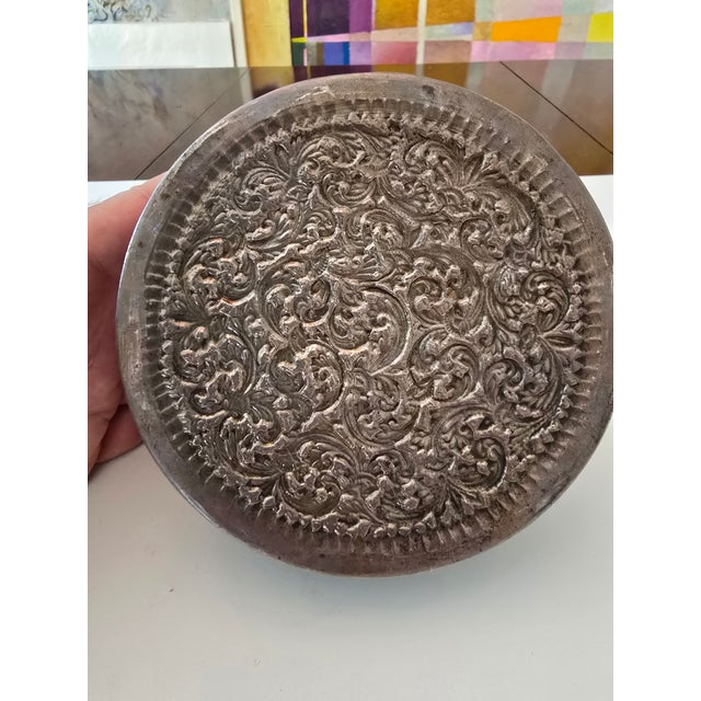 Early 19th Century Antique Silver Domed Filigree Box Museum Quality For Sale - Image 11 of 12