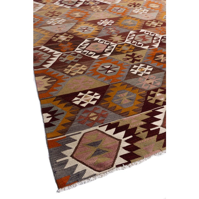 Vintage Circa 1940 Turkish Kilim 5ft 4in X 9ft 4in For Sale - Image 13 of 15