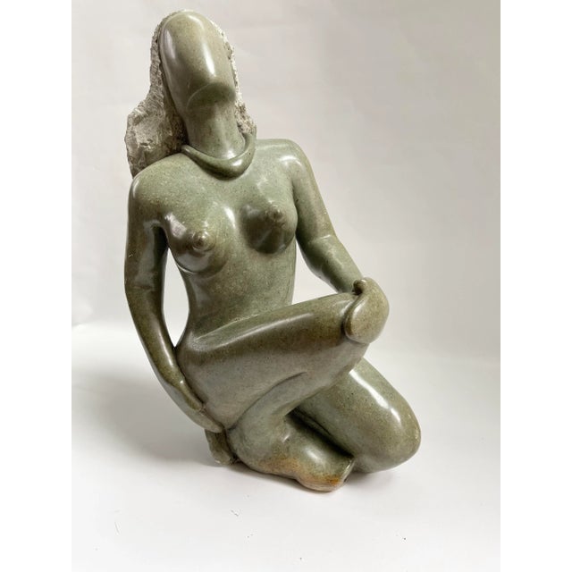 Large Mid-Century Modern Vintage Nude Stone Figural Sculpture Statue For Sale In Boston - Image 6 of 7