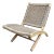 1960s Hans Wegner Rope Folding Chair For Sale