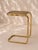 Rare set of 14 small side tables or coffee tables from the 1970s, crafted from gilded metal (brass) and topped with...