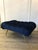 Mid-Century Italian Blue Velvet Brass Legs Footstools, 1950s For Sale - Image 11 of 18