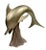 1960s Large Mid Century Brass Dolphin Sculpture For Sale - Image 5 of 6