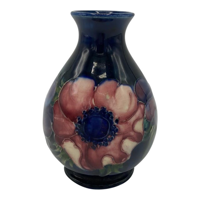 Vintage Moorcroft Small Bud Vase Anemones For Sale