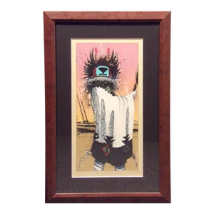 Larry Fodor "Crow Mother Kachina II" Framed Hand Signed Limited Edition Lithograph