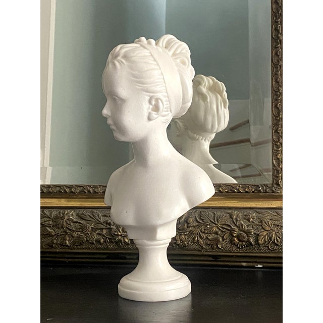 After Houdon, Statues of Children Alexandre and Louise Brongniart, 1890s-1900s, Resin For Sale - Image 5 of 13