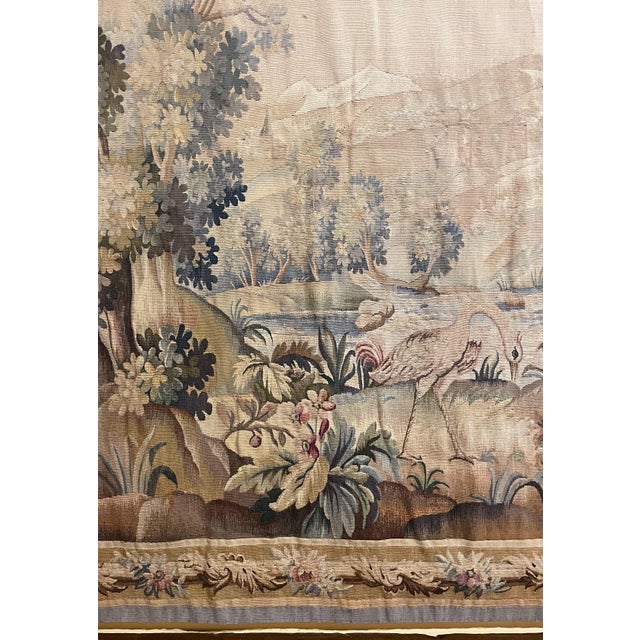 Green Verdure Tapestry from Aubusson, 19th Century For Sale - Image 8 of 13