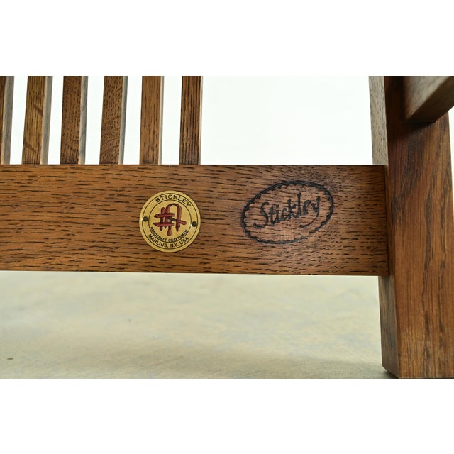 Stickley Mission Oak Arts & Crafts Spindle Bench or Settee For Sale - Image 13 of 14