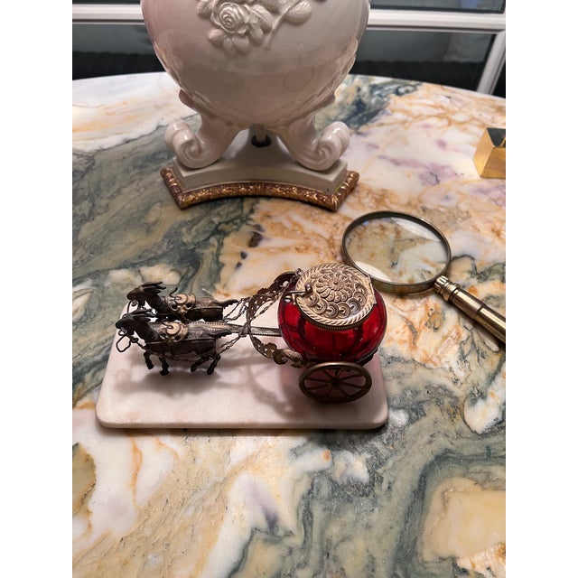 Mid 18th Century Antique Palais Royal Bronze Ink Well Chariot For Sale - Image 5 of 7