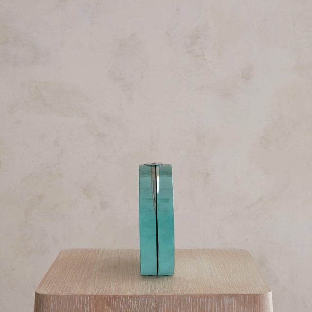 Fontana Arte Italian Round Crystal Vase by Pierangelo Gallotti & Luigi Radice, 1960s For Sale - Image 4 of 8