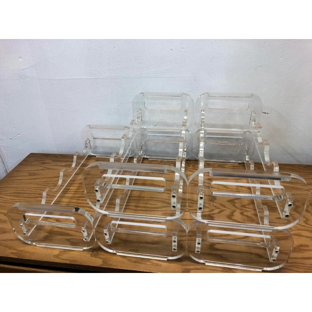 1970s Vintage Mid Century Lucite Wine Rack For Sale - Image 5 of 5