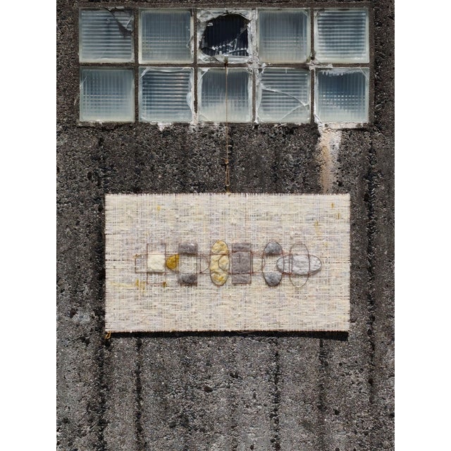 Woolen Tapestry Art work Authentic Decorative Wall hanging by M. Dombrowsky An abstract, minimalist creation of hand-spun...