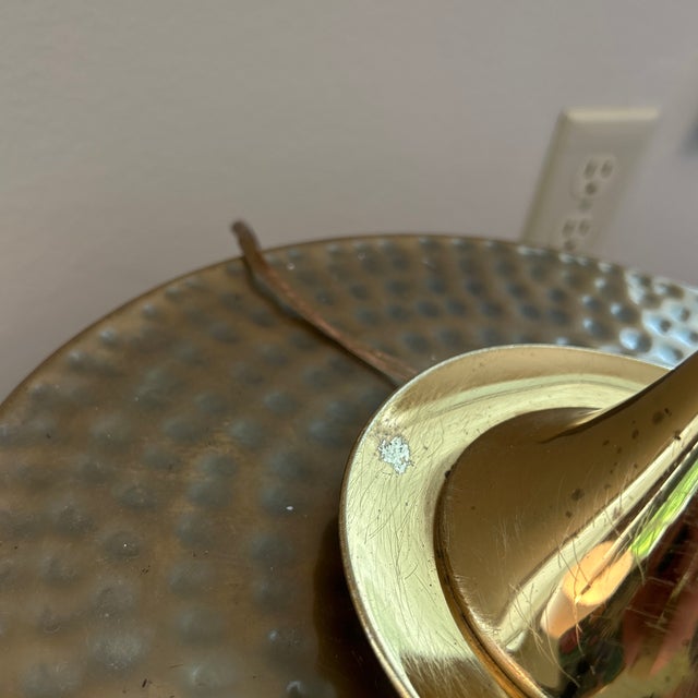 1970s Vintage Brass & Glass Accent Lamp For Sale - Image 5 of 6