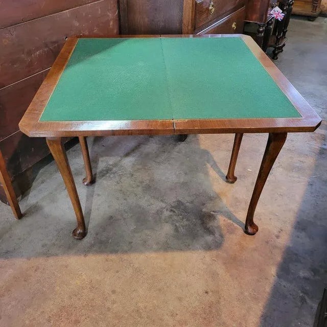 19th Century English Walnut Lift Top Game Table For Sale - Image 11 of 13