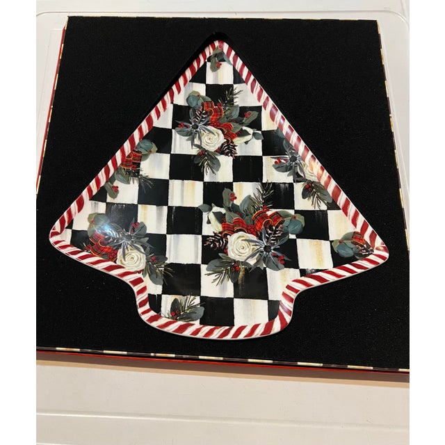 Late 20th Century Mackenzie Childs Scottish Bouquet Cookie Plate For Sale - Image 5 of 7