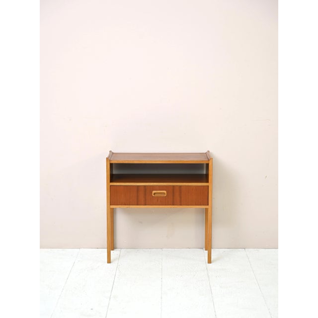 Bedside Table with Drawer, 1950s For Sale - Image 4 of 11