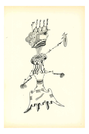 Bruno Capacci, Composition of Diodora, Lithograph, 1950