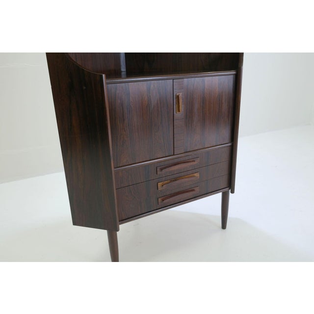 Danish Rosewood Corner Locking Bar Chairish