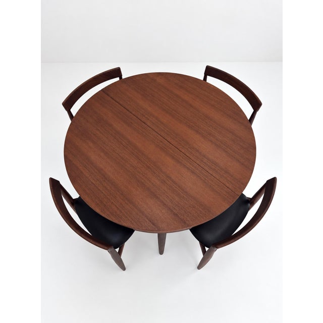 1950s Round Extendable Dining Table and Chairs in Teak by Hans Olsen for Frem Røjle, Denmark, 1960s, Set of 5 For Sale - Image 5 of 18