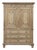 18th Century Dutch Louis XVI Period Stripped Oak Linen Press For Sale