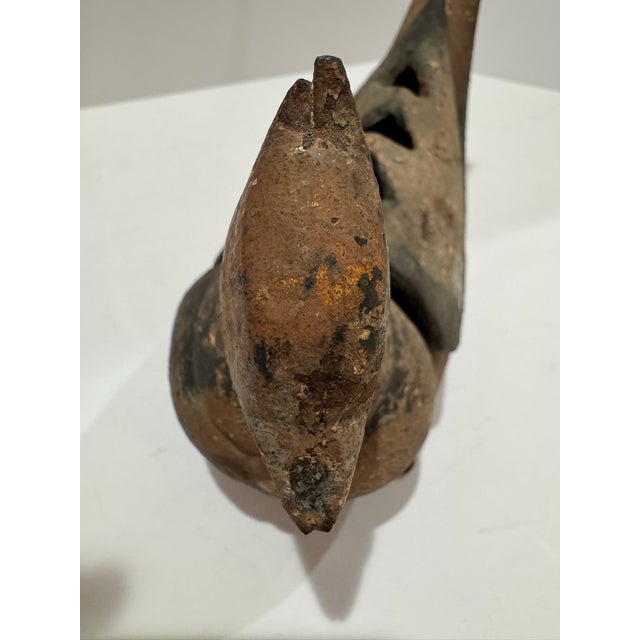 Mid Century Japanese Cast Iron Koro Bird Incense Burner Sculptural Pheasant For Sale - Image 4 of 9